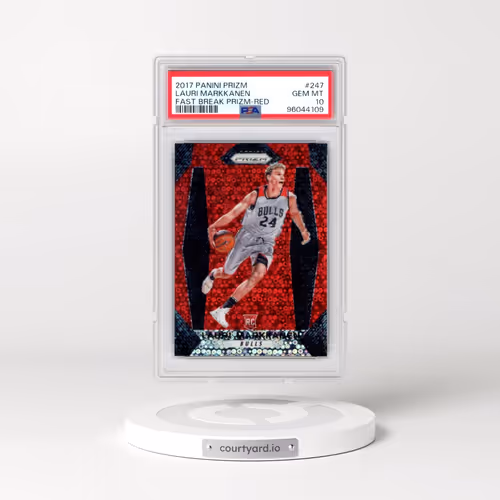2017 Panini Prizm #247 Lauri Markkanen - Fast Break Prizm-Red (PSA 10 GEM MINT)