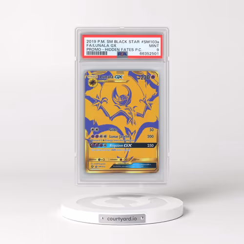 2019 Pokémon SM Black Star Promo #SM103a Lunala GX - Holo Full Art Hidden Fates Premium Collection (