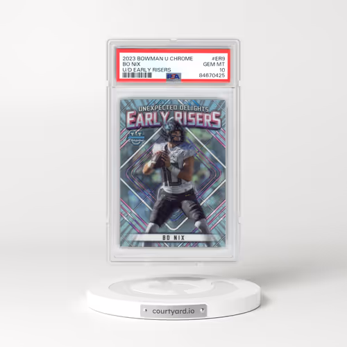 2023 Bowman University Chrome Unexpected Delights Early Risers #ER9 Bo Nix (PSA 10 GEM MINT)