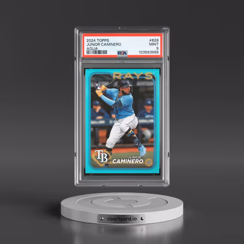2024 Topps #628 Junior Caminero - Aqua (PSA 9 MINT)