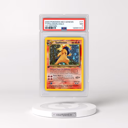 2000 Pokémon Neo Genesis #17 Typhlosion - 1st Edition Holo (PSA 7 NM)