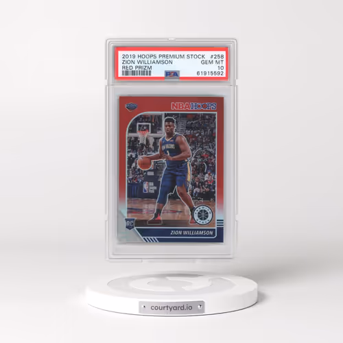 2019 Panini Hoops Premium Stock #258 Zion Williamson - Red Prizm (PSA 10 GEM MINT)