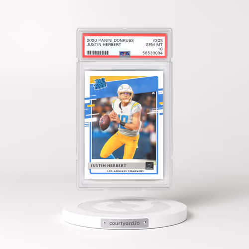 2020 Panini Donruss #303 Justin Herbert (PSA 10 GEM MINT)