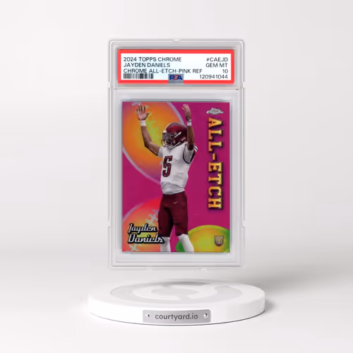 2024 Topps Chrome Chrome All-Etch #CAEJD Jayden Daniels - Pink Refractor (PSA 10 GEM MINT)
