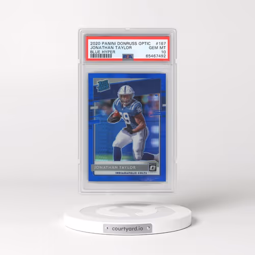 2020 Panini Donruss Optic #167 Jonathan Taylor - Blue Hyper (PSA 10 GEM MINT)