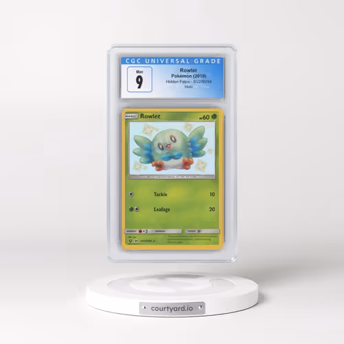2019 Hidden Fates #SV2/SV94 Rowlet - Shiny Vault Holo (CGC 9 MINT)