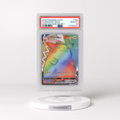 2020 Pokémon Sword & Shield Vivid Voltage #188 Pikachu Vmax - Full Art Secret (PSA 10 GEM MINT)