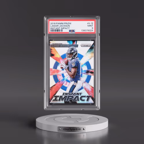 2018 Panini Prizm Instant Impact #II-12 Lamar Jackson (PSA 9 MINT)