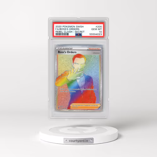 2020 Pokémon Sword & Shield Rebel Clash #200 Boss's Orders - Full Art Secret (PSA 10 GEM MINT)