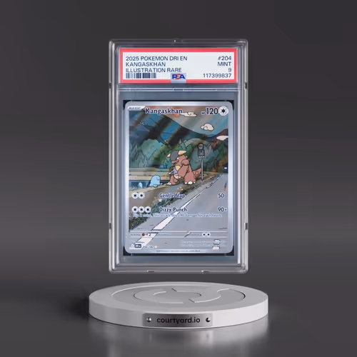 2025 Pokémon Dri EN-Destined Rivals #204 Kangaskhan - Illustration Rare (PSA 9 MINT)