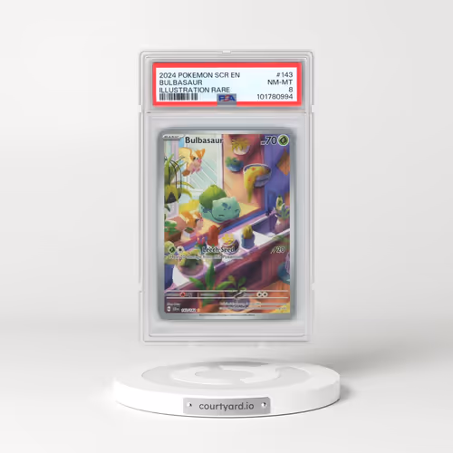 2024 Pokémon Scr EN-Stellar Crown #143 Bulbasaur - Illustration Rare (PSA 8 NM-MT)