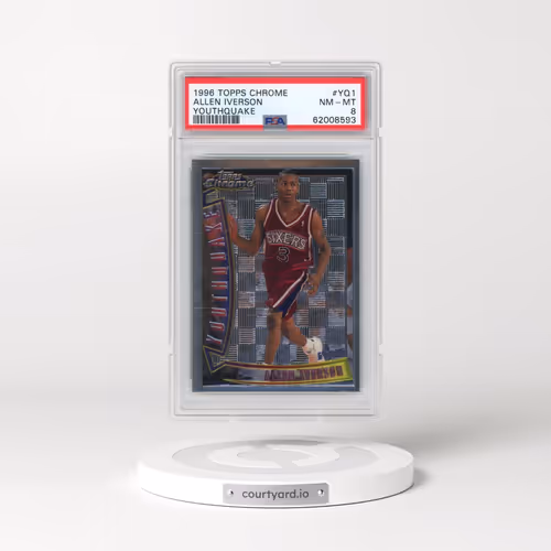 1996 Topps Chrome Youthquake #YQ1 Allen Iverson (PSA 8 NM-MT)