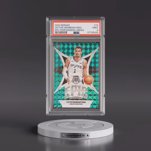 2023 Panini Mosaic Epic Performers #12 Victor Wembanyama - Green (PSA 9 MINT)
