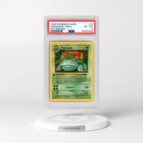 1999 Pokémon Game #15 Venusaur - 1st Edition Holo (PSA 6 EX-MT)