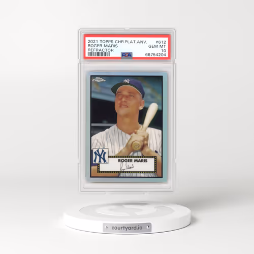 2021 Topps Chrome Platinum Anniversary #612 Roger Maris - Refractor (PSA 10 GEM MINT)