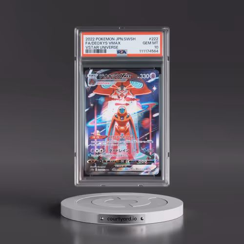 2022 Pokémon Sword & Shield Vstar Universe #222 Deoxys Vmax - Full Art (PSA 10 GEM MINT)