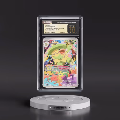 2025 Pokémon Pfl EN-Phantasmal Flames #095 Ludicolo - Illustration Rare (CGC 10 PRISTINE)