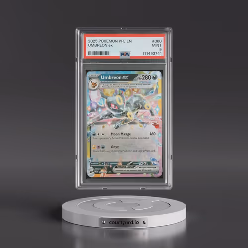 2025 Pokémon Pre EN-Prismatic Evolutions #060 Umbreon EX - Holo (PSA 9 MINT)