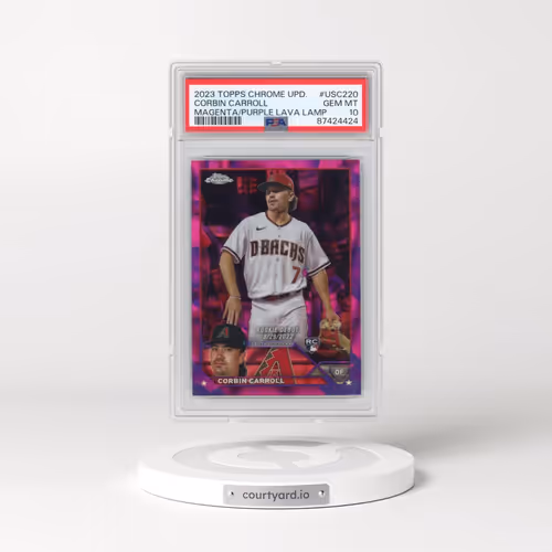 2023 Topps Chrome Update #USC220 Corbin Carroll - Magenta/Purple Lava Lamp Refractor (PSA 10 GEM MIN