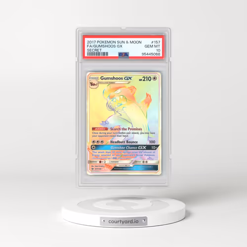 2017 Pokémon Sun & Moon #157 Gumshoos GX - Holo Full Art Secret (PSA 10 GEM MINT)