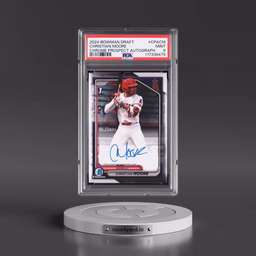 2024 Bowman Draft Chrome Prospect Autographs #CPACM Christian Moore (PSA 9 MINT)