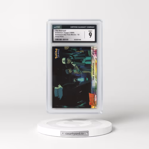 1999 Pokémon the First Movie #19 The Stairwell - First Print (Blue Topps Logo) (CGC 9 MINT)