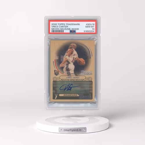 2006 Topps Trademark Moves Signature Dunk #SDU18 Vince Carter - Wood (PSA 10 GEM MINT)