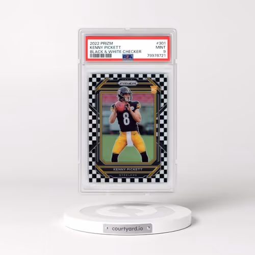 2022 Panini Prizm #301 Kenny Pickett - Black & White Checker (PSA 9 MINT)