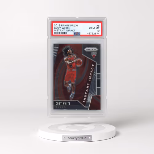 2019 Panini Prizm Instant Impact #6 Coby White (PSA 10 GEM MINT)