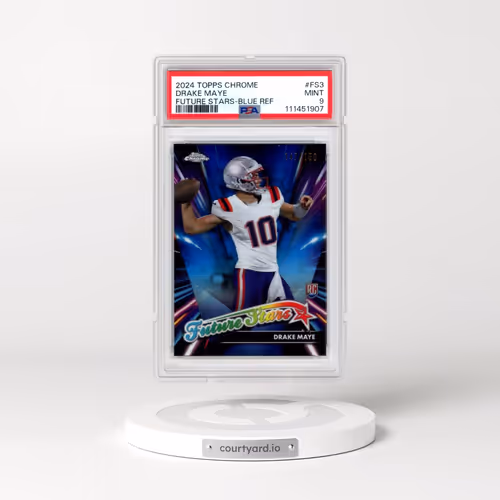 2024 Topps Chrome Future Stars #FS3 Drake Maye - Blue Refractor (PSA 9 MINT)