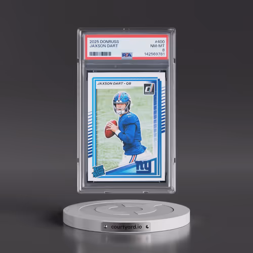 2025 Panini Donruss #400 Jaxson Dart (PSA 8 NM-MT)