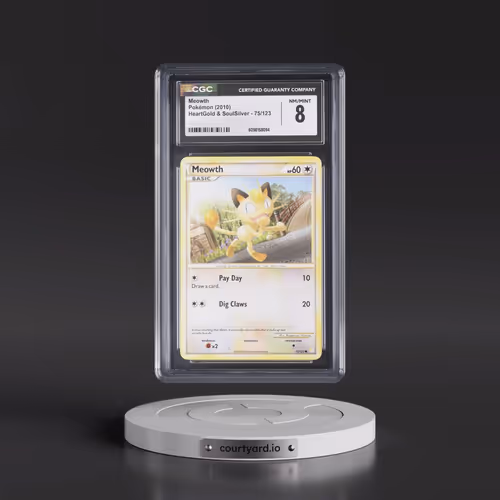 2010 HeartGold & SoulSilver #75/123 Meowth (CGC 8 NM-MT)