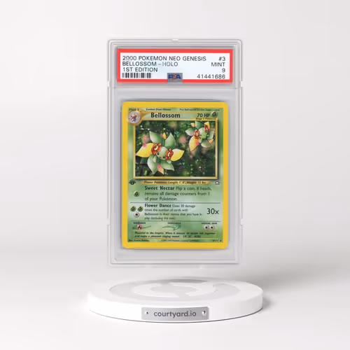 2000 Pokémon Neo Genesis #3 Bellossom - 1st Edition Holo (PSA 9 MINT)