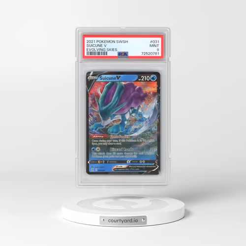 2021 Pokémon Sword & Shield Evolving Skies #031 Suicune V - Holo (PSA 9 MINT)