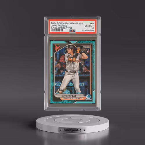 2024 Bowman Chrome Mega Box #67 Jung Hoo Lee - Aqua Refractor (PSA 10 GEM MINT)