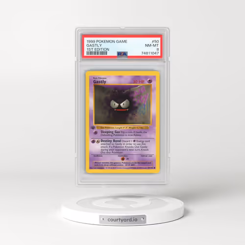 1999 Pokémon Game #50 Gastly - 1st Edition (PSA 8 NM-MT)