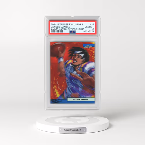 2024 Leaf Web Exclusives #17 Jayden Daniels - Anime Nation Series 2-Blue (PSA 10 GEM MINT)