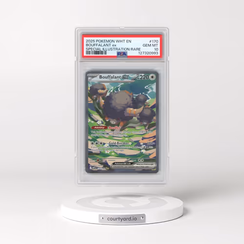 2025 Pokémon Wht EN-White Flare #170 Bouffalant EX - Holo Special Illustration Rare (PSA 10 GEM MINT