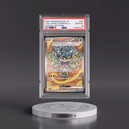 2024 Pokémon Sv8a-Terastal Fest EX #201 Teal Mask Ogerpon EX - Holo Special Art Rare (PSA 10 GEM MIN