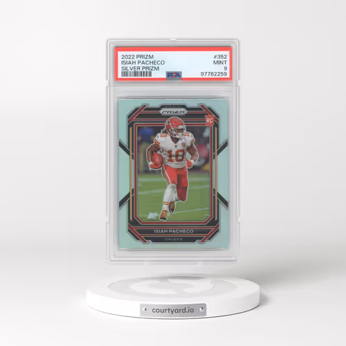 2022 Panini Prizm #352 Isiah Pacheco - Silver Prizm (PSA 9 MINT)
