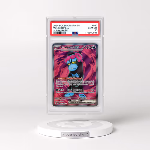 2024 Pokémon Sfa EN-Shrouded Fable #083 Munkidori EX - Holo Ultra Rare (PSA 10 GEM MINT)