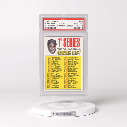 1967 Topps #62 Checklist 1-109 - Copyright Symbol Beneath T (PSA 8 NM-MT)