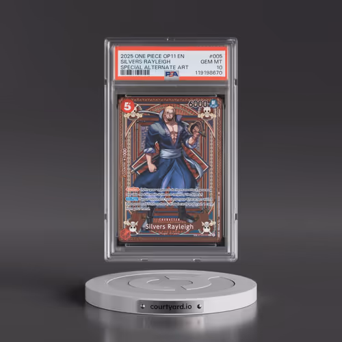 2025 One Piece OP11-A Fist of Divine Speed #005 Silvers Rayleigh - Special Alternate Art (PSA 10 GEM