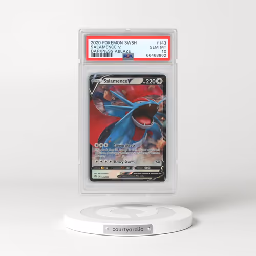 2020 Pokémon Sword & Shield Darkness Ablaze #143 Salamence V - Holo (PSA 10 GEM MINT)