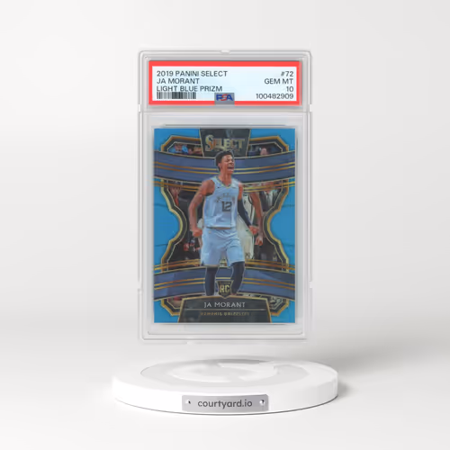 2019 Panini Select #72 Ja Morant - Light Blue Prizm (PSA 10 GEM MINT)