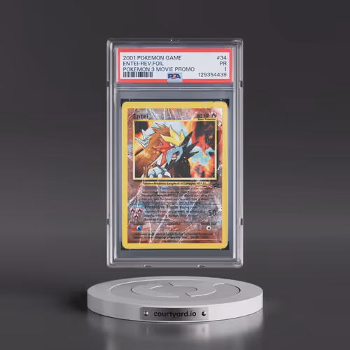 2001 Pokémon Game Movie #34 Entei - Reverse Foil Pokemon 3 Movie Promo (PSA 1 PR)