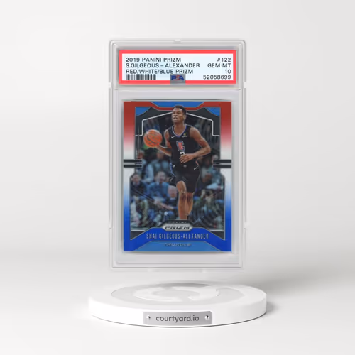 2019 Panini Prizm #122 Shai Gilgeous-Alexander - Red/White/Blue Prizm (PSA 10 GEM MINT)