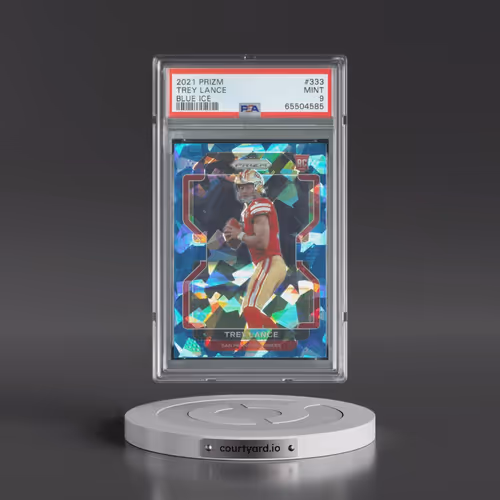 2021 Panini Prizm #333 Trey Lance - Blue Ice (PSA 9 MINT)