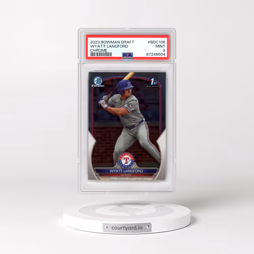 2023 Bowman Draft #BDC106 Wyatt Langford - Chrome (PSA 9 MINT)