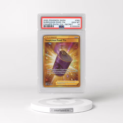 2020 Pokémon Sword & Shield Champion's Path #080 Suspicious Food Tin - Full Art Secret (PSA 10 GEM MINT)
